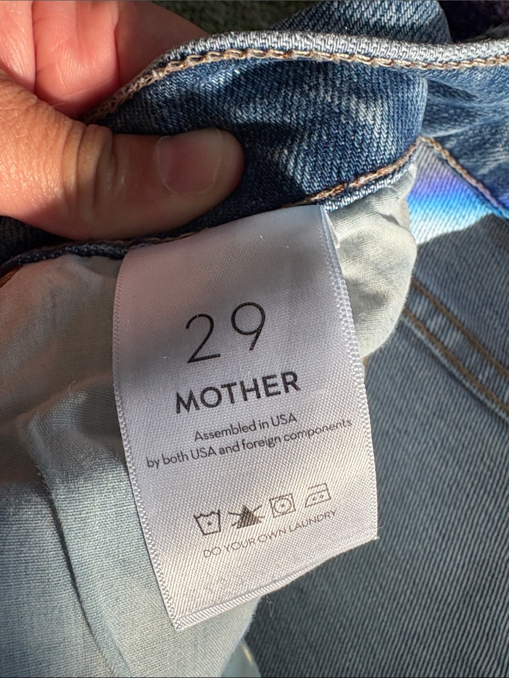 MOTHER The Mid Rise Dazzler Ankle Jeans Tropic Like Its Hot Light Blue 29 - Picture 9 of 12